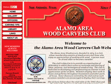 Tablet Screenshot of alamoareawoodcarvers.com